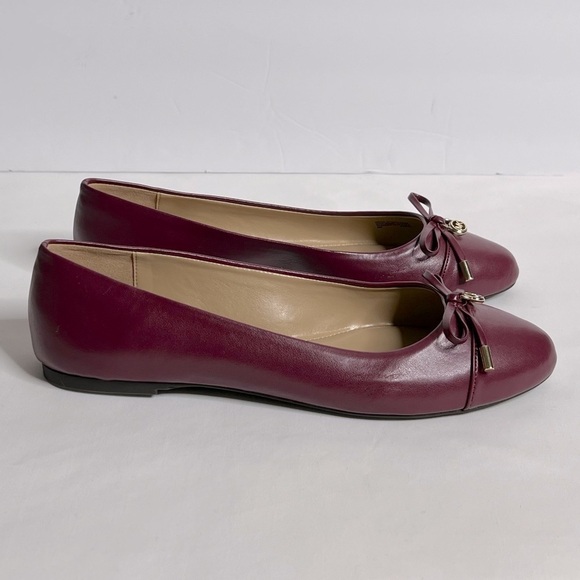 Michael Kors Melody Toe Cap Bow Ballet Flat Shoes - Picture 6 of 12